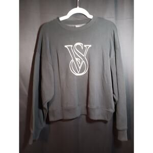 Victoria’s Secret On Point Sweatshirt Black Pullover Logo Womens Large VS